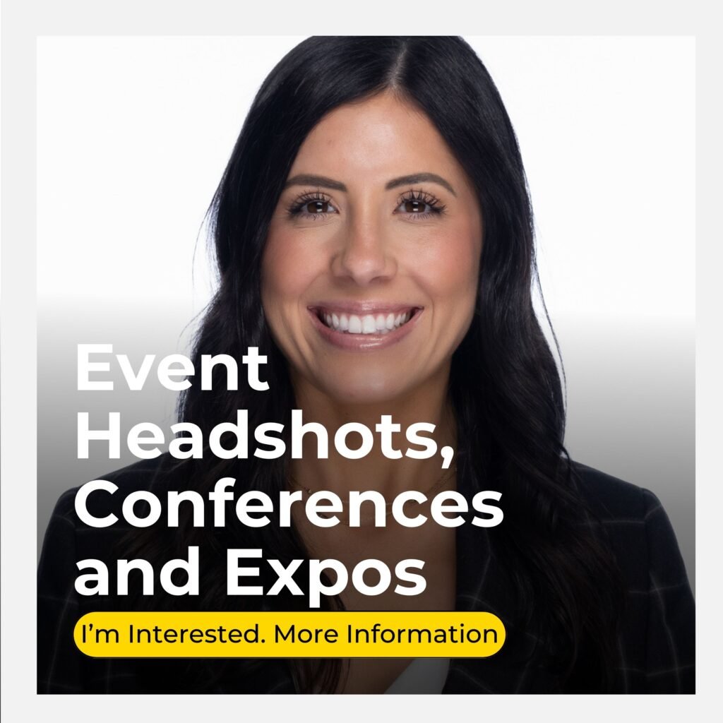 We Offer Event Headshots for Conferences, Events, and Expos. Or Headshots in your office.