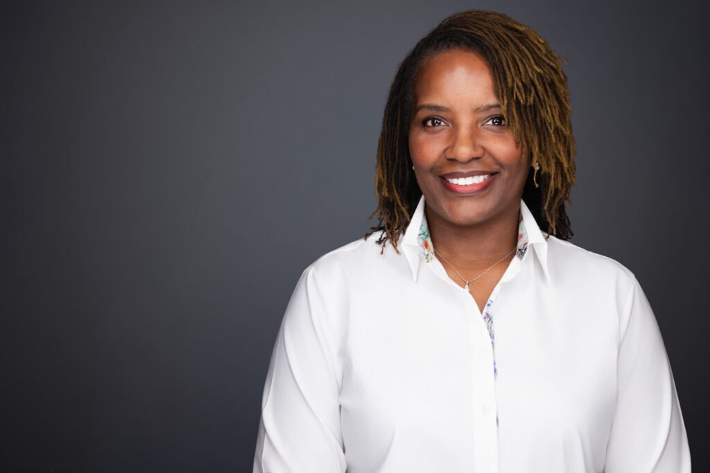 Commercial onsite headshot in Keller for business professional with modern studio lighting