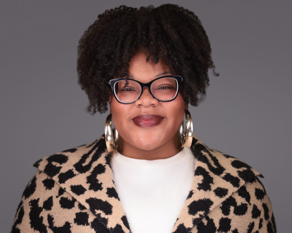 Professional mobile headshot studio equipment setup inside an office boardroom